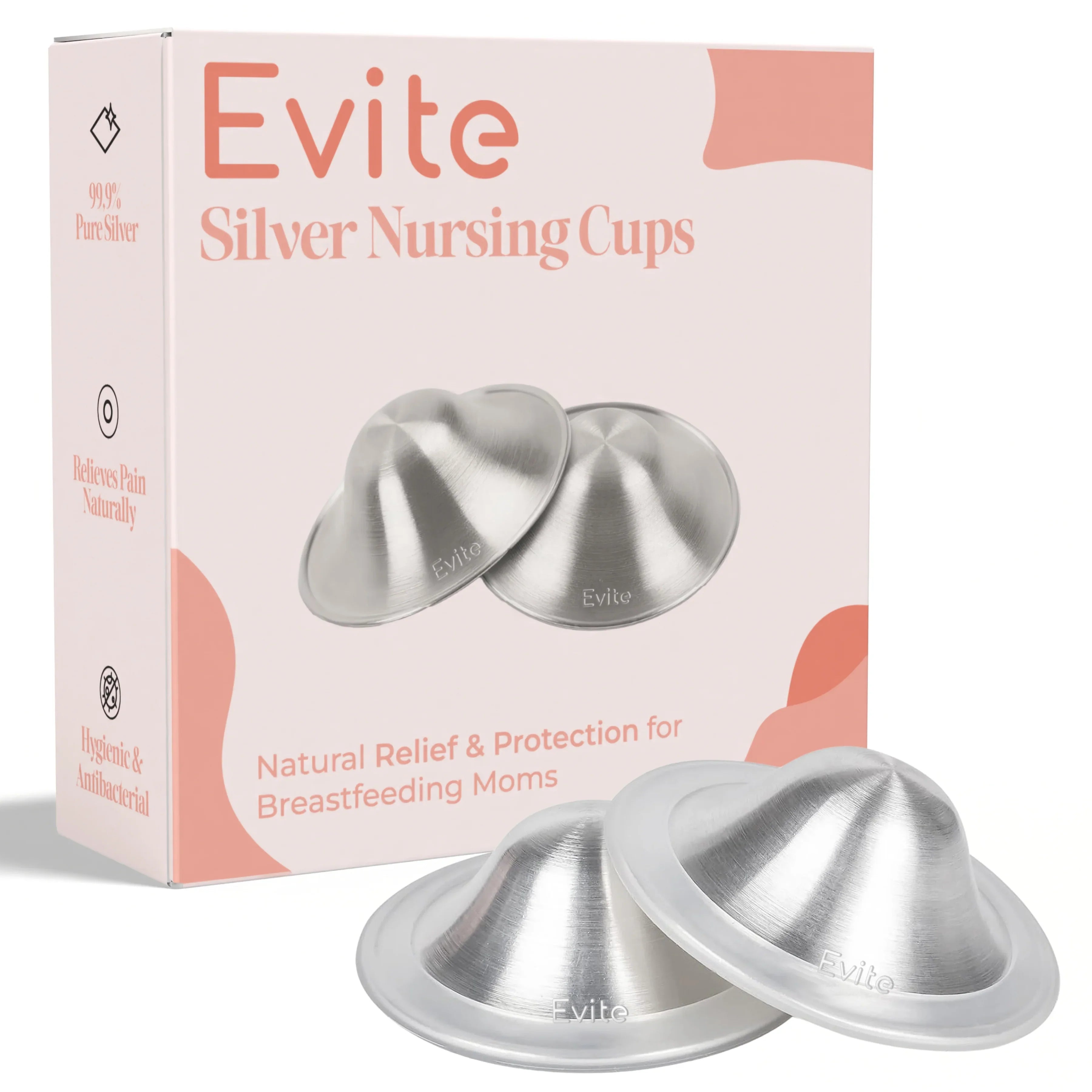 Evite Zilveren Tepelkapjes — Maat M (20 mm)